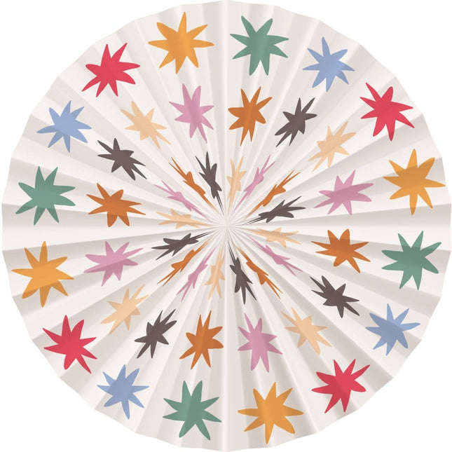 Happy Birthday Papieren Waaiers Gekleurd 3st van Folat koop je bij Partywinkel