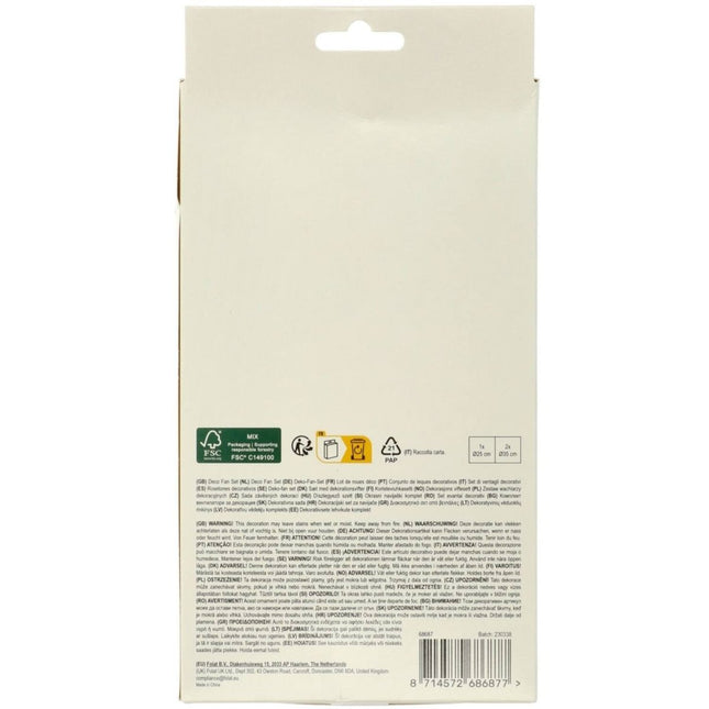 Happy Birthday Papieren Waaiers Zwart 3st van Folat koop je bij Partywinkel