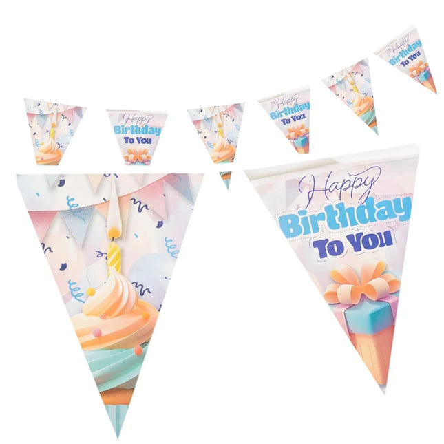 Happy Birthday Slinger Pastel 4m van VDV Benefit koop je bij Partywinkel