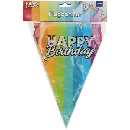 Happy Birthday Slingers Regenboog Confetti 6m van Folat koop je bij Partywinkel