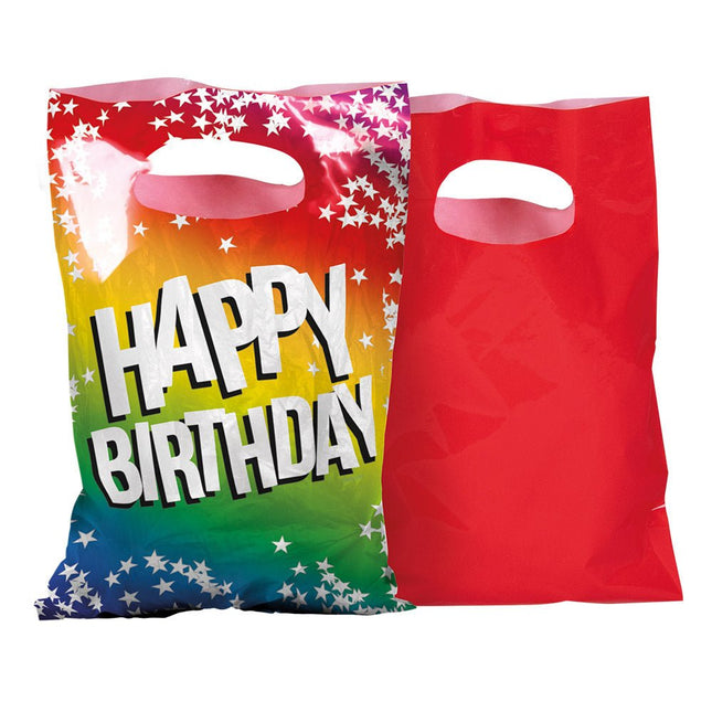 Happy Birthday Uitdeelzakjes 23cm 6st van Boland koop je bij Partywinkel