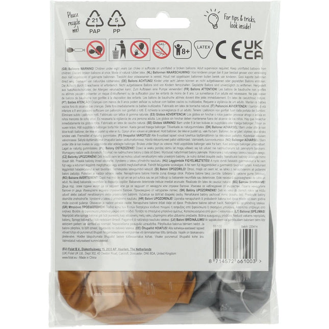 Happy New Year Ballonnen 33cm 6st van Folat koop je bij Partywinkel