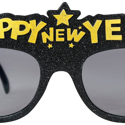 Happy New Year Bril Zwart Goud van Fiestas Guirca koop je bij Partywinkel