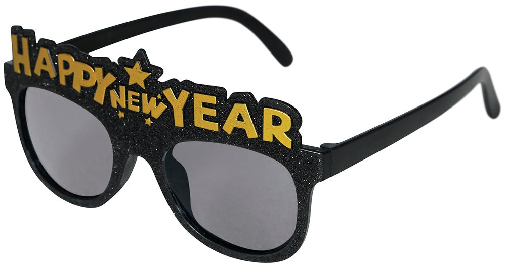 Happy New Year Bril Zwart Goud van Fiestas Guirca koop je bij Partywinkel