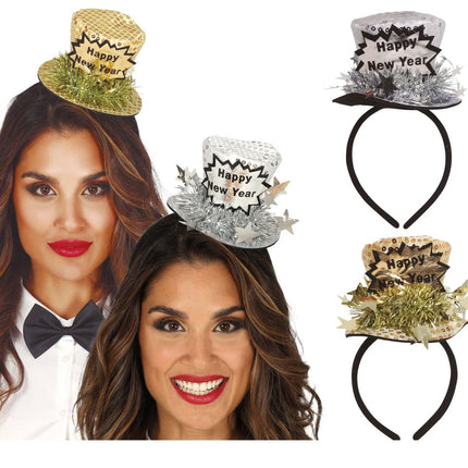 Happy New Year Hoed 21cm van Fiestas Guirca koop je bij Partywinkel