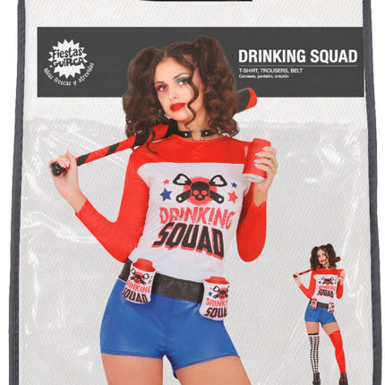 Harley Quinn Kostuum Rood Blauw Dames van Fiestas Guirca koop je bij Partywinkel