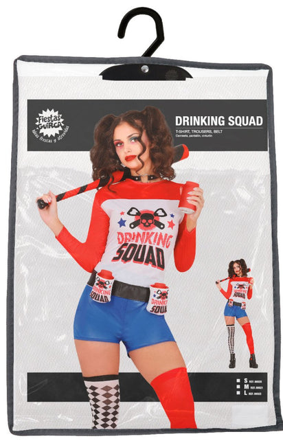 Harley Quinn Kostuum Rood Blauw Dames van Fiestas Guirca koop je bij Partywinkel