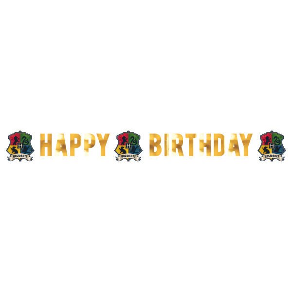 Harry Potter Letterslinger Houses Happy Birthday 1,8m van Riethmueller koop je bij Partywinkel