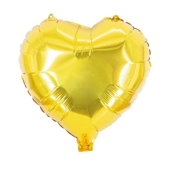 Hart Helium Ballon Goud Glanzend Leeg 45cm van VDV Benefit koop je bij Partywinkel