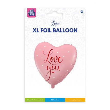 Hart Helium Ballon Love You Leeg 60cm van Paper Dreams koop je bij Partywinkel