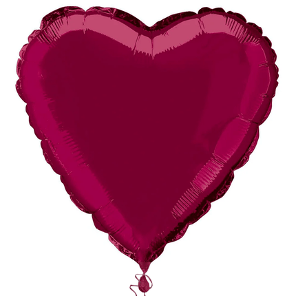 Hart Helium Ballon Rood Leeg 45cm van Unique koop je bij Partywinkel