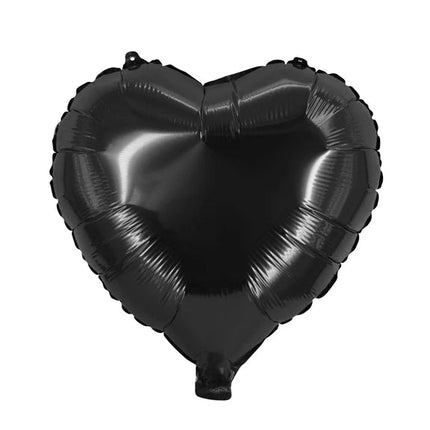 Hart Helium Ballon Zwart Leeg 45cm van VDV Benefit koop je bij Partywinkel