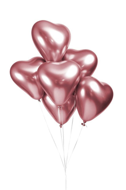 Hartjes Ballonnen Roze 30cm 6st van WeFiesta koop je bij Partywinkel