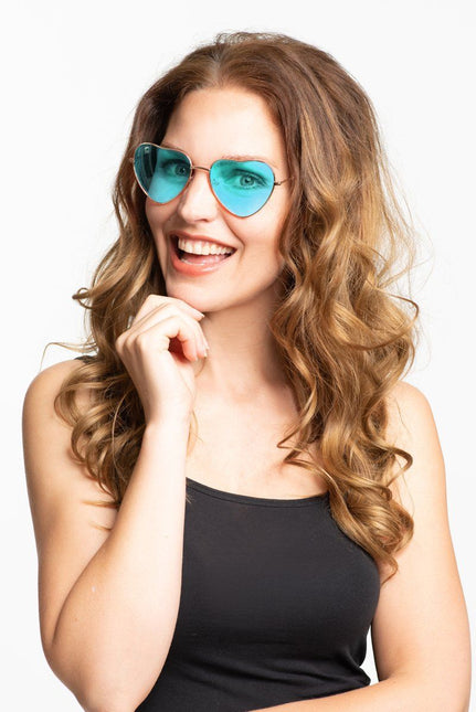 Hartjes Bril Blauw Love van Partychimp koop je bij Partywinkel