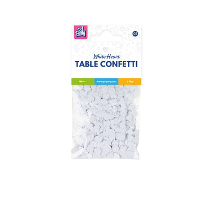 Hartjes Tafelconfetti Wit 14gr van Paper Dreams koop je bij Partywinkel