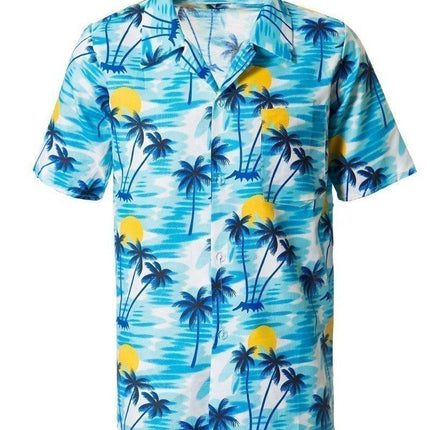 Hawai Shirt Blauw van Partychimp koop je bij Partywinkel