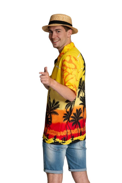 Hawai Shirt Paradise Geel van Partychimp koop je bij Partywinkel