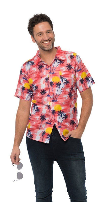 Hawai Shirt Rood van Partychimp koop je bij Partywinkel