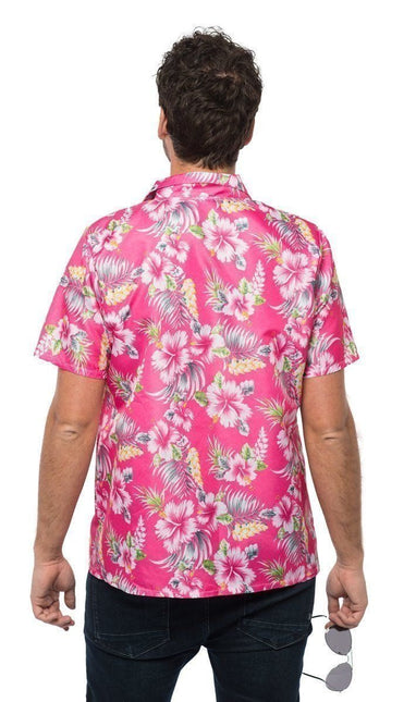 Hawai Shirt Roze van Partychimp koop je bij Partywinkel
