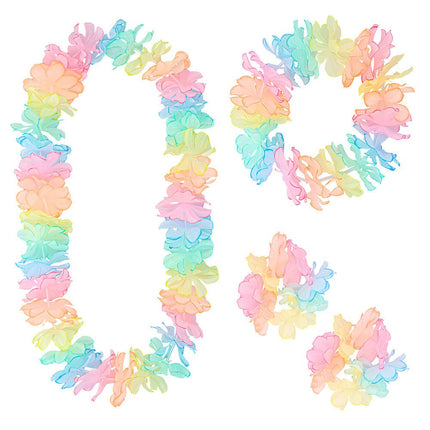Hawaii Accessoireset Pastel 4 delig van Boland koop je bij Partywinkel
