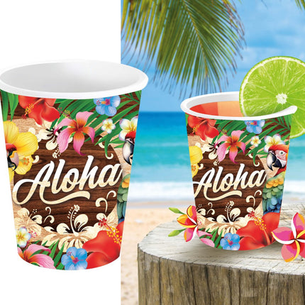 Hawaii Bekers Aloha 240ml 6st van Fiestas Guirca koop je bij Partywinkel