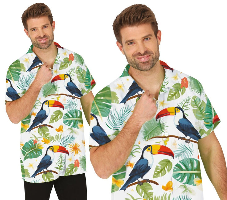 Hawaii Blouse Toucan van Fiestas Guirca koop je bij Partywinkel