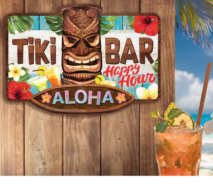 Hawaii Bord Tiki Bar 35cm van Fiestas Guirca koop je bij Partywinkel