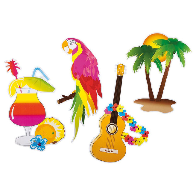 Hawaii Decoratie 35cm 4st van Boland koop je bij Partywinkel