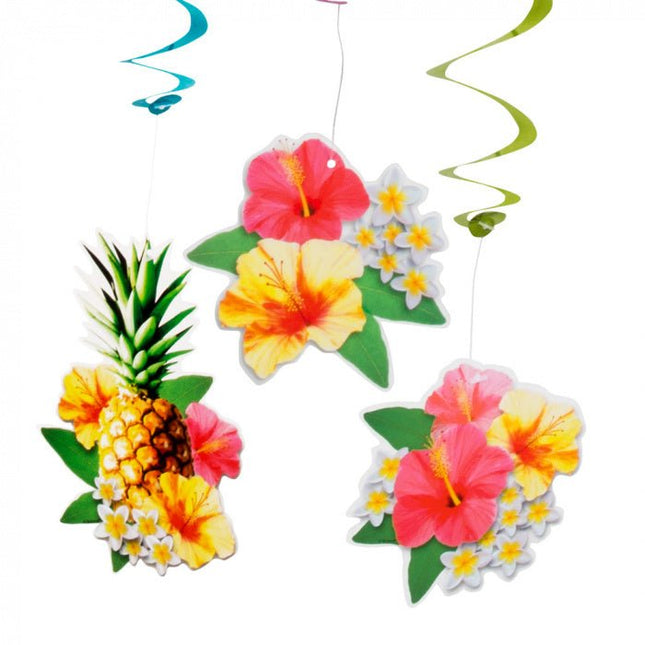 Hawaii Hangdecoratie 60cm 3st van Boland koop je bij Partywinkel