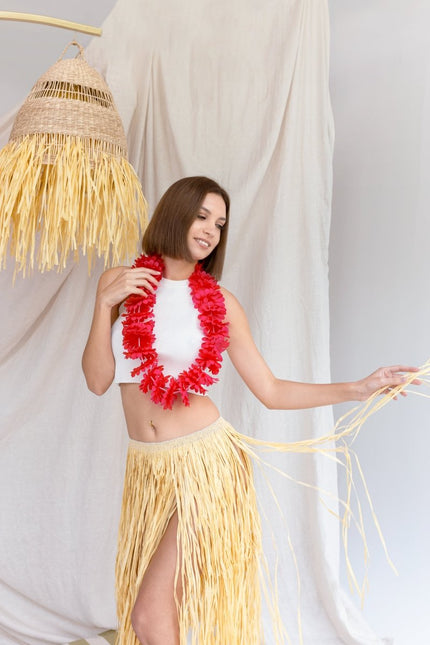 Hawaii Rok Bruin Stro van Partydeco koop je bij Partywinkel
