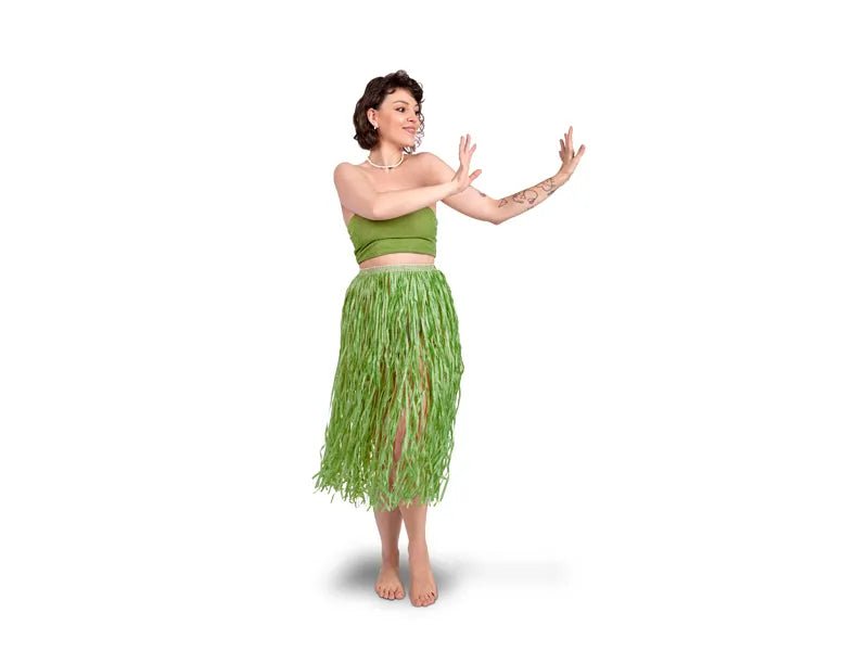 Hawaii Rok Groen Stro van Partydeco koop je bij Partywinkel
