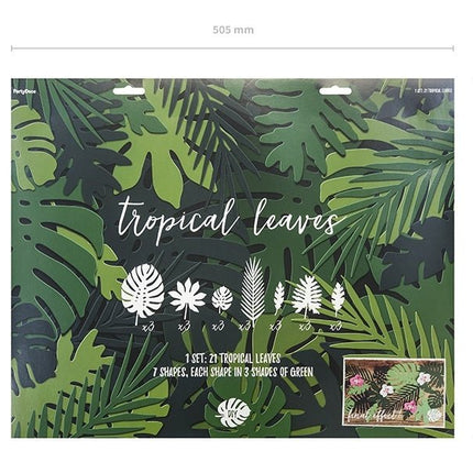 Hawaii Versiering Set Palmblad 21 delig van Partydeco koop je bij Partywinkel