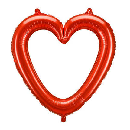 Hart Helium Ballon Rood 86cm van Partydeco koop je bij Partywinkel