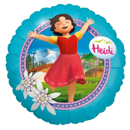 Heidi-heliumballong, blå, tom, 45 cm