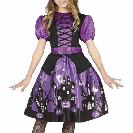 Heks Halloween Kostuum Meisje Paars van Fiestas Guirca koop je bij Partywinkel
