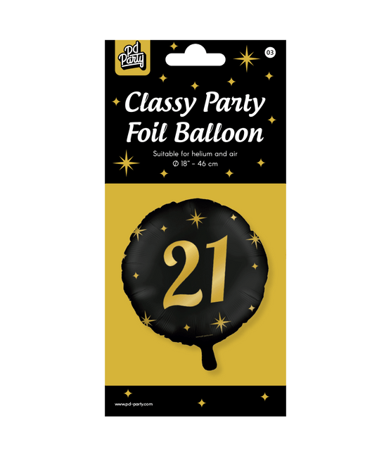 Helium Ballon 21 Jaar Leeg 30cm van Paper Dreams koop je bij Partywinkel