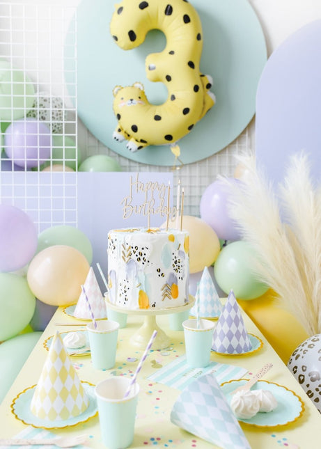 Helium Ballon 3 Jaar Cheetah Leeg 75cm van Partydeco koop je bij Partywinkel