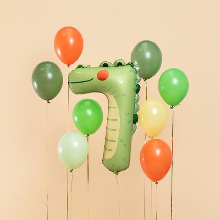 Helium Ballon 7 Jaar Krokodil Leeg 73cm van Partydeco koop je bij Partywinkel