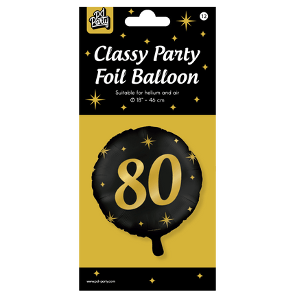 Helium Ballon 80 Jaar Leeg 30cm van Paper Dreams koop je bij Partywinkel