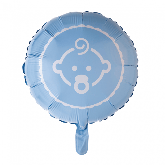 Helium Ballon Baby Boy Lichtblauw 45cm leeg van WeFiesta koop je bij Partywinkel