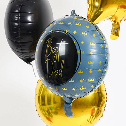Helium Ballon Best Dad Blauw Leeg 45cm van Folat koop je bij Partywinkel