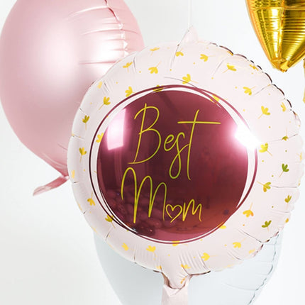 Helium Ballon Best Mum Roze Leeg 45cm van Folat koop je bij Partywinkel