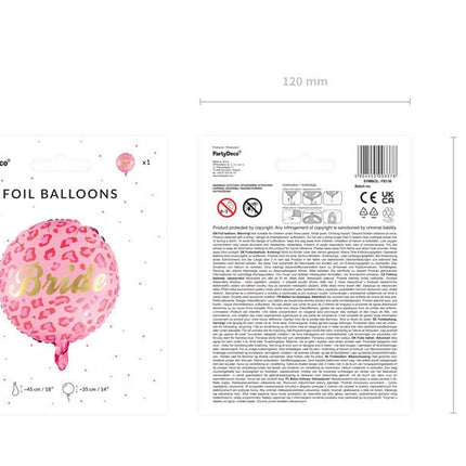 Helium Ballon Bride Leeg 45cm van Partydeco koop je bij Partywinkel