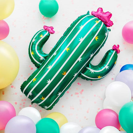 Helium Ballon Cactus Leeg 82cm van Partydeco koop je bij Partywinkel