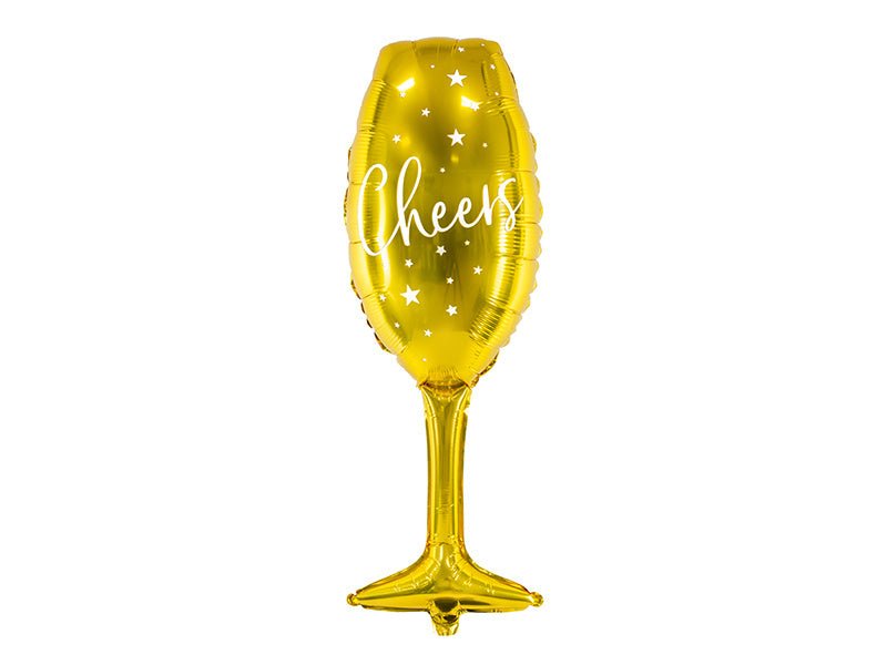 Helium Ballon Champagne Glas Leeg 80cm van Partydeco koop je bij Partywinkel