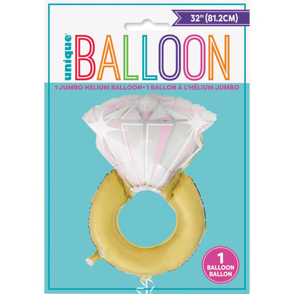 Helium Ballon Diamant XL 81cm leeg van Unique koop je bij Partywinkel
