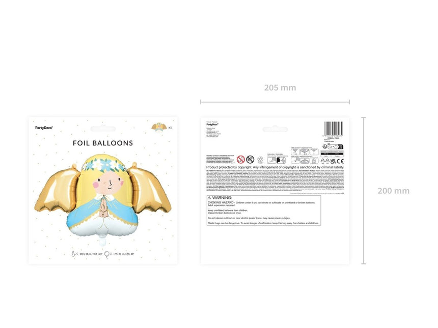 Helium Ballon Engel Leeg 77cm van Partydeco koop je bij Partywinkel