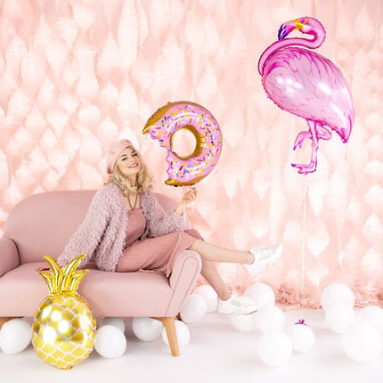 Helium Ballon Flamingo Leeg 95cm van Partydeco koop je bij Partywinkel