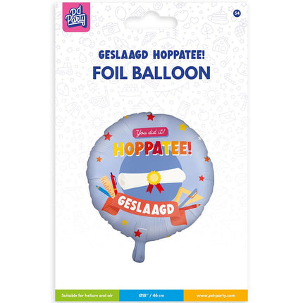 Helium Ballon Geslaagd hoppatee 46cm van Paper Dreams koop je bij Partywinkel