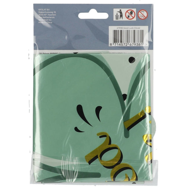 Helium Ballon Good Luck Klaver Leeg 45cm van Folat koop je bij Partywinkel